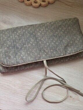 Vintage Christian Dior Monogram Bag Roll Up Travel Jewelry Makeup Organizer Case